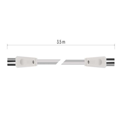 Antenas koaksiālais kabelis, ekranēts, 3,5 m, – taisns
