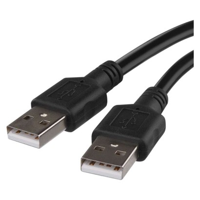 Laadimis- ja ühenduskaabel USB-A 2.0 / USB-A 2.0, 2 m, must