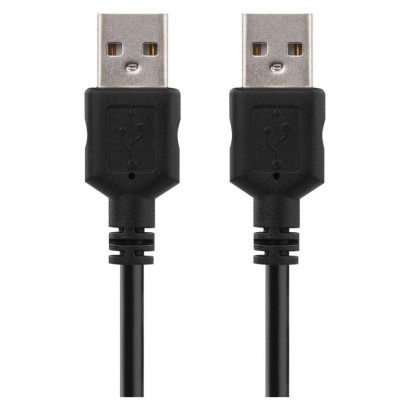 Laadimis- ja ühenduskaabel USB-A 2.0 / USB-A 2.0, 2 m, must