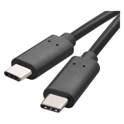 Kabel USB 2.0, wtyk C - C, szybkie ładowanie, transmisja danych, 2 m, czarny