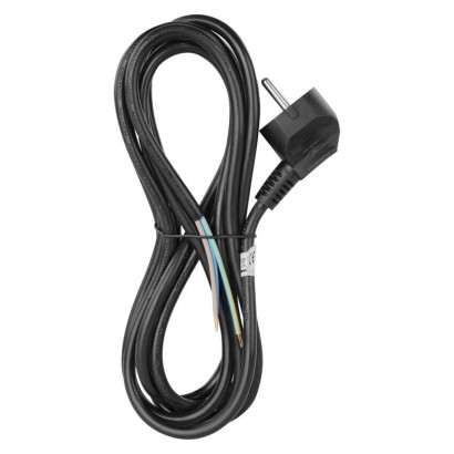 Maitinimo laidas PVC 3x 1,0 mm2, 3 m, juodas