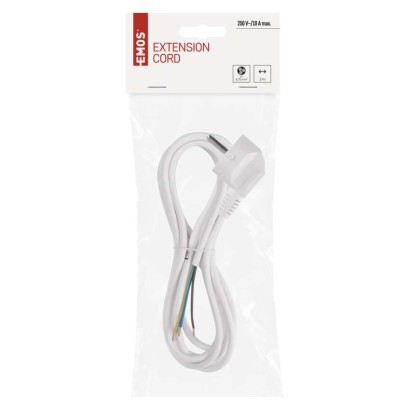 Przewód przyłączeniowy PVC 3x0,75mm, 2m biały