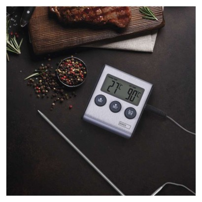 Digitālais grila termometrs ar taimeri, vadu sensors E2157