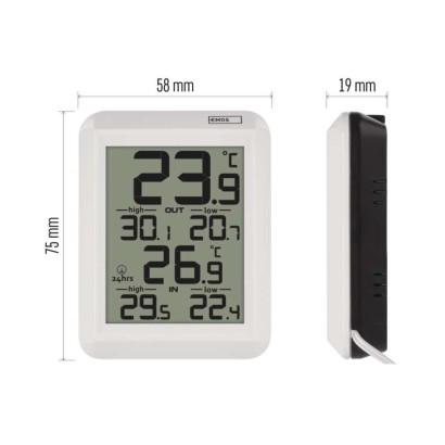 Digitális hőmérő, vezetékes érzékelővel E0422