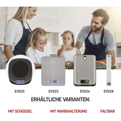 Digitálna kuchynská váha EV026, strieborná