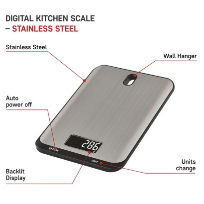 Digitálna kuchynská váha EV026, strieborná