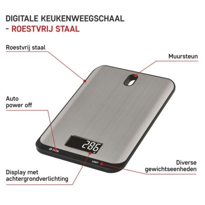 Digitálna kuchynská váha EV026, strieborná