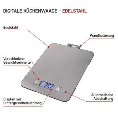 Digitálna kuchynská váha EV023, strieborná