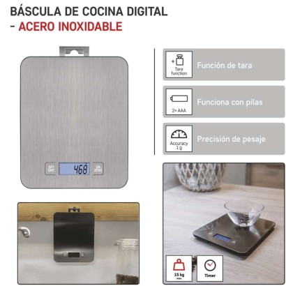 Digitálna kuchynská váha EV023, strieborná