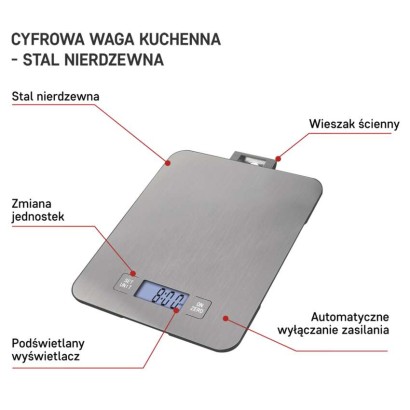Digitálna kuchynská váha EV023, strieborná