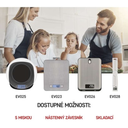 Digitálna kuchynská váha EV023, strieborná