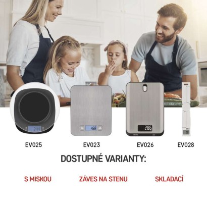 Digitálna kuchynská váha EV025, čierna