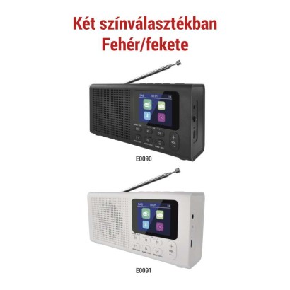 Hordozható rádió Bluetooth, DAB / DAB+ / FM, fehér színben
