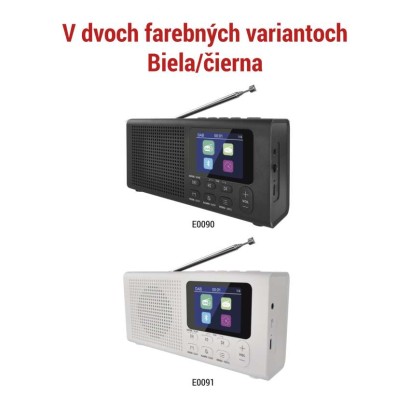 Prenosné rádio s Bluetooth, DAB / DAB+ / FM, biele