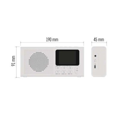Prenosné rádio s Bluetooth, DAB / DAB+ / FM, biele