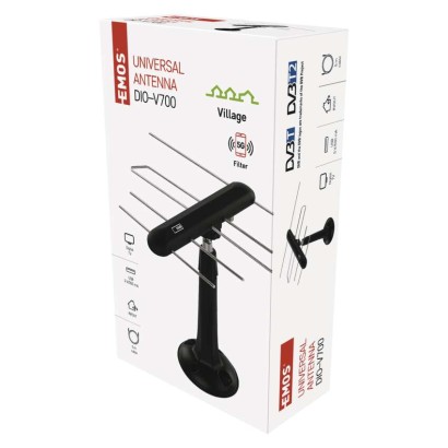 Univerzális antenna EM-DIO3, 0–80 km, DVB-T2, LTE/4G/5G szűrő