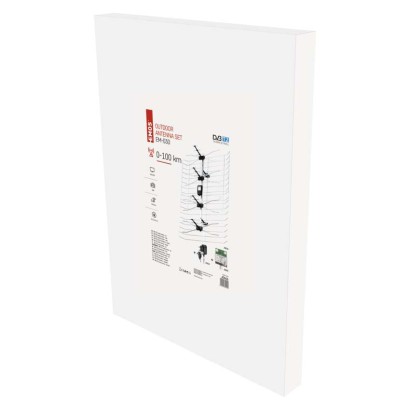 Anténa venkovní EM-030, 0–100 km, DVB-T2, DAB, filtr LTE/4G