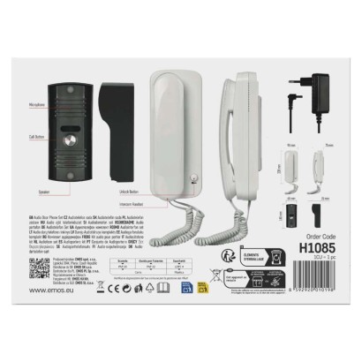 Kodune audiovärava telefonikomplekt H1085, 1 osaleja