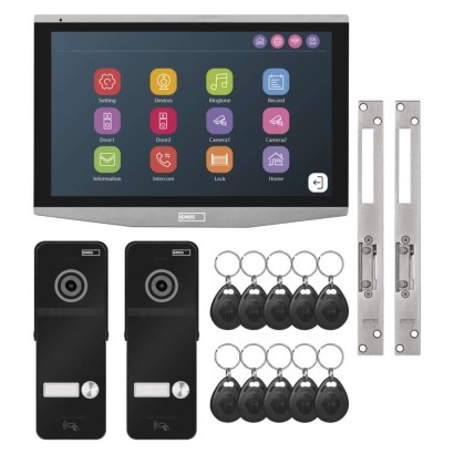 GoSmart Zestaw wideodomofonowy IP-750 z 2 wejściami i 2 el. Blokada