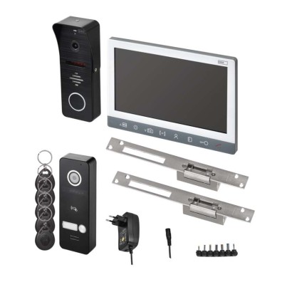 Video-Türsprechanlagen-Set EM-10AHD mit 2 Eingängen und 2 el. Schlössern auf/zu