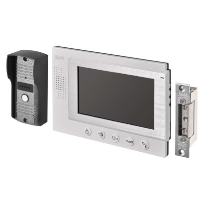 Videouksetelefon + Kaamera üksus EM-07HD + elektrooniline lukk koos pööratava käepidemega