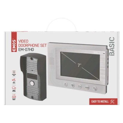 Videodomofon za vrata + kamera EM-07HD + zaklepanje vrat zamek FAB1221