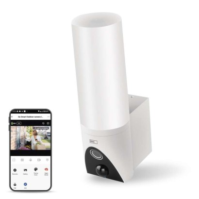 GoSmart Kamera zewnętrzna obrotowa IP-300 TORCH z WiFi i lampą, biała