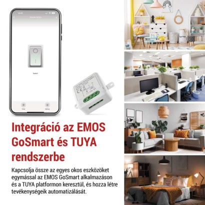 GoSmart kapcsolómodul IP-2103SZ, ZigBee, 1 csatornás (nem igényel N vezetéket)