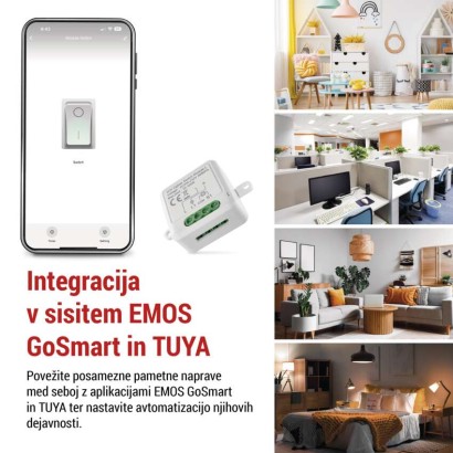 GoSmart stikalni modul IP-2103SZ, ZigBee, 1-kanalni (ne potrebuje žice N)