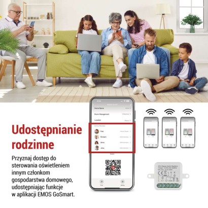 GoSmart Moduł włączeniowy IP-2104SZ, ZigBee, 2-kanałowy, bez przewodu zerowego