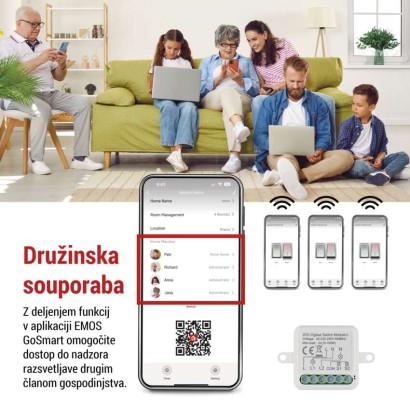 GoSmart stikalni modul IP-2104SZ, ZigBee, 2-kanalni (ne potrebuje žice N)