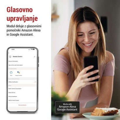 GoSmart stikalni modul IP-2104SZ, ZigBee, 2-kanalni (ne potrebuje žice N)