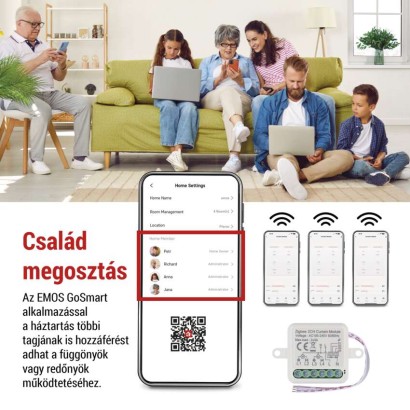 GoSmart motoros modul IP-2122CZ, ZigBee, 2 csatornás