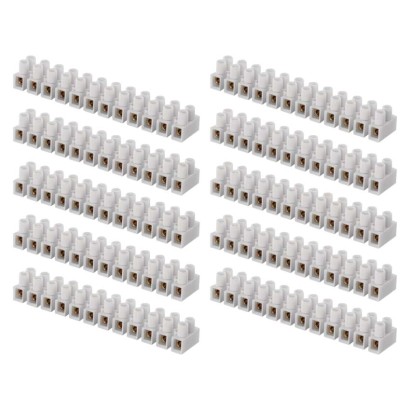 Klemmiplokk 12 x 4,0 mm valge, 10 tk