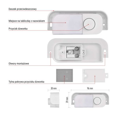 Przycisk do dzwonka P57101, P57102