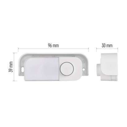 Asendusnupp juhtmega uksekelladele P57101, P57102