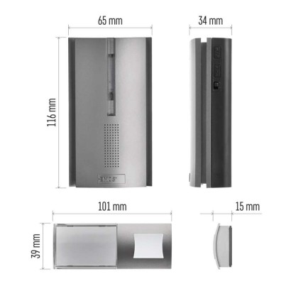 Domovní bezdrátový zvonek P5763 na 3x AA, s možností prodloužení signálu