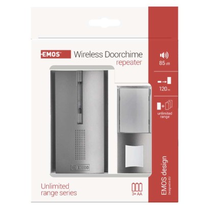Domovní bezdrátový zvonek P5763 na 3x AA, s možností prodloužení signálu