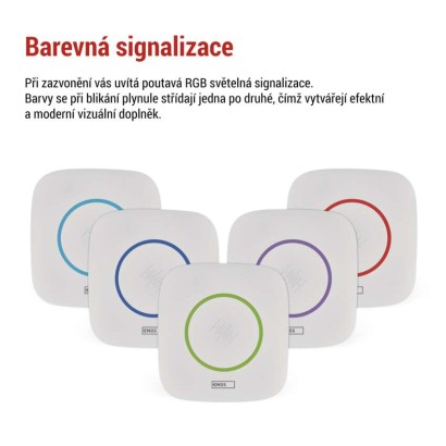 Domovní bezdrátový zvonek P5736 na 3× AA