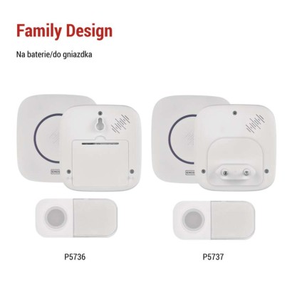 Dzwonek bezprzewodowy DC P5736, 3× AA
