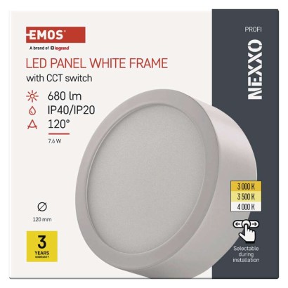 LED svítidlo NEXXO bílé, 12 cm, 7,6 W, teplá/neutrální bílá