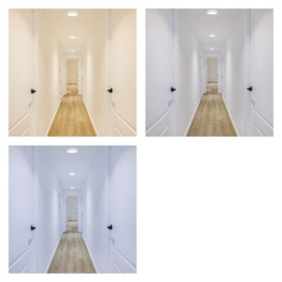 Panel LED natynkowy NEXXO, okrągły, biały, 12,5W, CCT