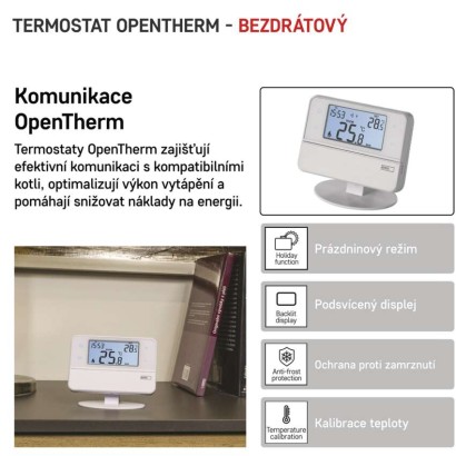 Pokojový programovatelný bezdrátový OpenTherm termostat P5616OT
