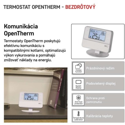 Izbový programovateľný bezdrôtový OpenTherm termostat P5616OT