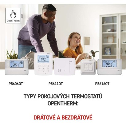 Pokojový programovatelný bezdrátový OpenTherm termostat P5616OT