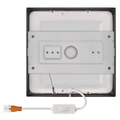 LED panel NEXXO,nadometni,  kvadratni, črn, 12,5W, nastavljiva CCT