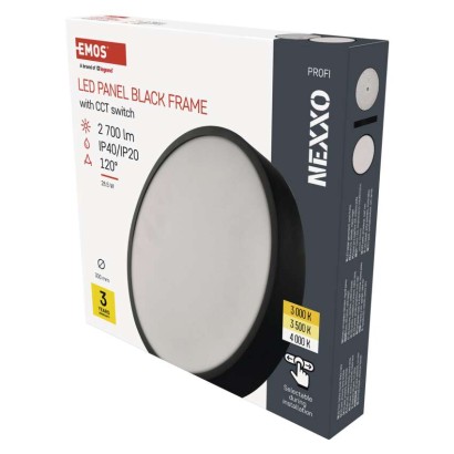 LED-valgusti NEXXO must, 30 cm, 28,5 W, soe/neutraalne valge