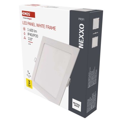 LED-valgusti NEXXO valge, 22,5 x 22,5 cm, 18 W, neutraalne valge