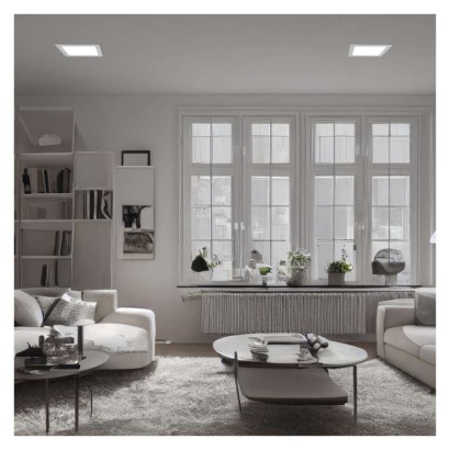 Panel LED wpuszczany NEXXO, kwadrat, biały, 18W, neutralna biel