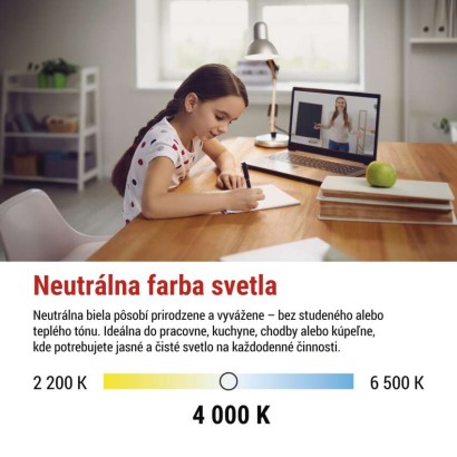 LED žiarovka Classic sviečka / E14 / 2,2 W (25 W) / 250 lm / Neutrálna biela